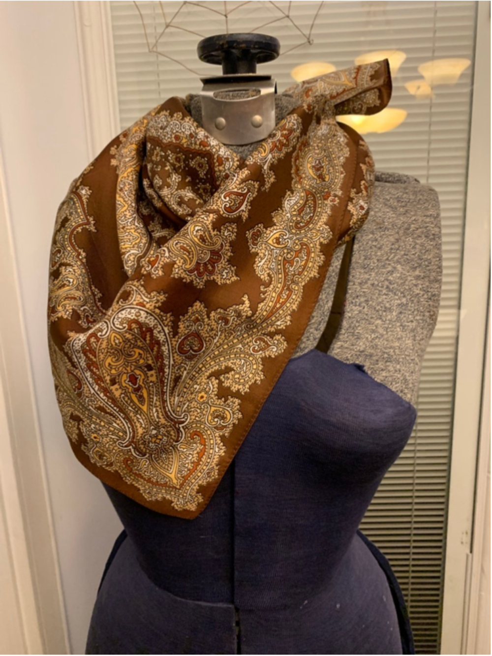 Women's Unbranded Brown Gold Paisley Scarf One Size
